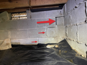 Step Cracks Foundation, Murfreesboro Crawl Space Inspection